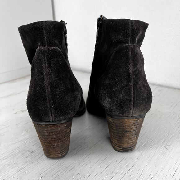 Paul Green Riley grey suede heeled ankle boot water resistant size 7.5 - Picture 6 of 12